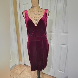 Midnight Doll Velvet Burgundy Dress